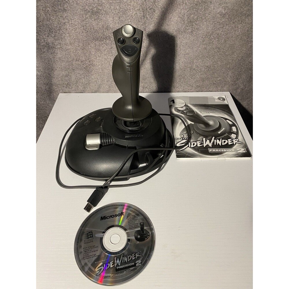 Microsoft SideWinder Precision 2 Joystick USB - Complete with CD & Manual